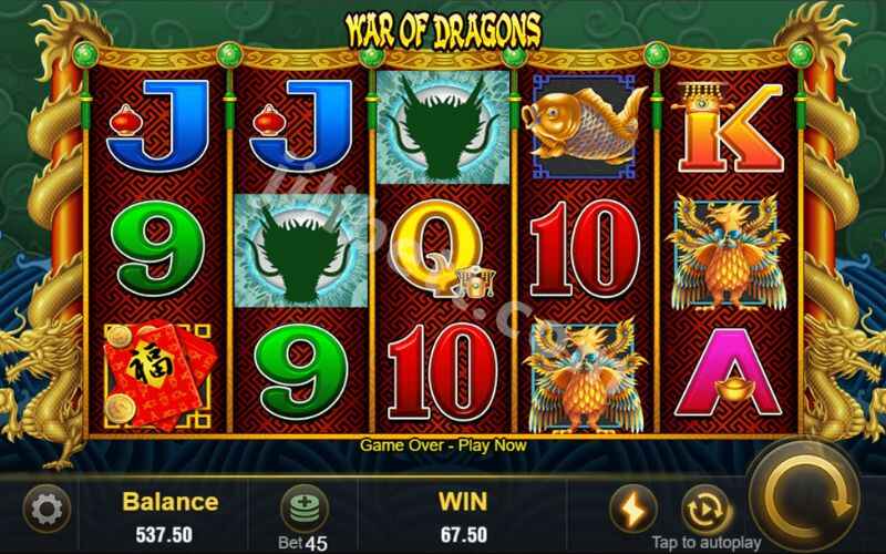 war of dragons slot features